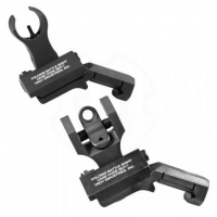 Troy BattleSights 45 Degree Offset Folding HK Front & Round Rear Set Black - SSIG-45S-HRBT-00