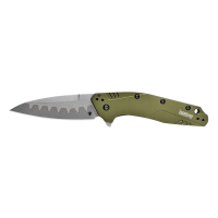 Kershaw Dividend 3" Drop Point Assisted Folding Knife, Black - 1812OLCB