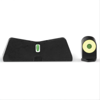 XS Sights Night Sight Set for Glock 31-36, 38 Pistols, Green with Yellow Outline Front, Green with White Outline Rear - GL-0009S-5Y