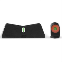 XS Sights Night Sight Set for Glock 42, 43, 43X, 48 Pistols, Green with Orange Outline Front, Green with White Outline Rear - GL-0011S-5N