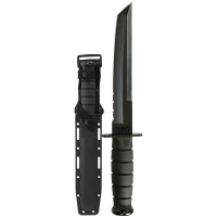 KA-BAR Tanto Fixed Blade Knife, 8", Black - 1245