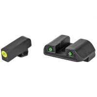 AmeriGlo Trooper Glock 42/43/43X Night Sight Set, Green Front Green Tritium Serrated Rear - GL-822