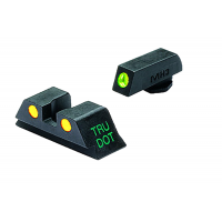 Meprolight Tru-Dot Front/Rear Night Sight Set for Glock 17, 19-23 Pistol, Green Yellow - ML10224Y