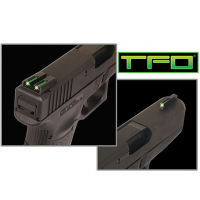 TruGlo TFO Sight Set Tritium / Fiber Optic Green Front, Yellow Rear, Fits Glock 42 - TG131GT1B