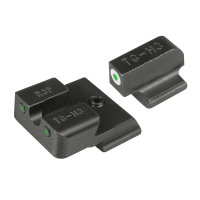 TruGlo Tritium Pro Front/Rear Night Sight Set for Ruger American 9mm Luger and 45 ACP Handguns - TG231R3W