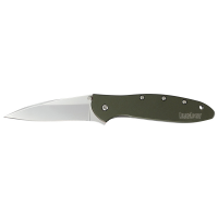 Kershaw Leek 3" Modified Drop Point Folding Knife, Olive Drab - 1660OL