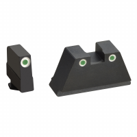 AmeriGlo Tall Suppressor 3X-Large Height Sight for All Glock Pistols, Green with White Outline Front and Rear - GL349