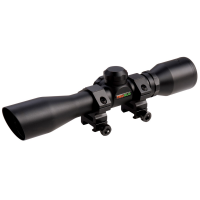 TruGlo Compact Crossbow 4x32mm Range Finder/Trajectory Compensating Rifle Scope w/ Ring, Black - TG8504B3