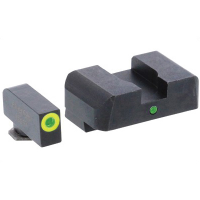 AmeriGlo Pro I-Dot 2 Dot Green Night Sight Set For 9/40/357 Double Stack Glock - GL-301