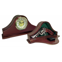 PS Products Peace Keeper Mantle Gun Concealment Clock Personal Vault, Mahogany - MGC