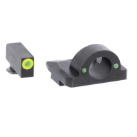 AmeriGlo Ghost Ring Night Sight Set for Glock Gen5 17, 19x Pistols, Green with Lumigreen Outline Front, Green Rear - GL5325