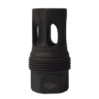 Yankee Hill Machine sRx Short Flash Hider - 5/8"-32 tpi, Black Stealth - YHM-4445-32