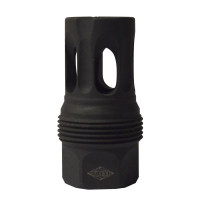 Yankee Hill Machine sRx Short Flash Hider - 11/16"-24 tpi, Black Concealment - YHM-4445-24B