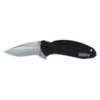 Kershaw Scallion, Folding Knife w/ Liner Lock, Black and Stonewash - 1620GRYBW