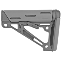 Hogue OverMolded Rifle Stock, Mil-spec Collapsible Stock, AR-15, Gray