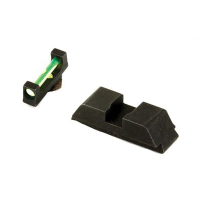 AmeriGlo Green Fiber Front Black Rear Sight Set For 9/40/357 Double Stack Glock - GFT-114