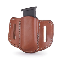 1791 Gunleather MAG1.2 Single Magazine Holster for Double Stack Magazines, Signature Brown - MAG12SBRA