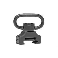 TROY QD Sling Mount with Swivel w/ 360 Degree Push Button Fits Battlerail, Black - SMOU-PBS-00BT-00