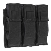 TAC SHIELD 1000D Nylon Triple Universal Pistol Magazine Pouch, Black - T3603BK