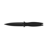 Kershaw Secret Agent Spear Point Fixed Blade Knife, 4.4", Black - 4007