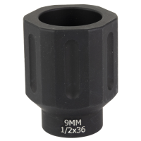 Battle Arms HEX FLASHCAN, Blast Diverter, 9mm, 1/2X36 Threaded - BADFLASHCAN612x36