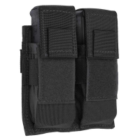 TAC SHIELD 1000D Nylon Double Universal Pistol Magazine Pouch, Black - T3602BK