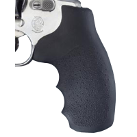 Hogue Monogrip w/ Finger Grooves for S&W J Frame Round Butt Revolver, Black - 60100