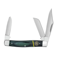 Remington Hunter Stockman Multi-blade Folding Knife, Black/Multi-Color Green - 15634