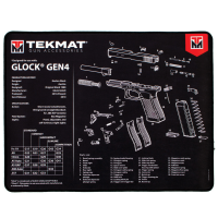 TekMat Glock Gen 4 Ultra Premium Gun Cleaning Mat, 20" W x 15" Hx 0.25" T, Black/White - R20-GLOCK-G4