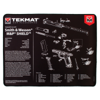 TekMat Smith & Wesson M&P Shield Ultra Premium Gun Cleaning Mat, 20" W x 15" Hx 0.25" T, Black/White - R20-SW-MP-SHIELD