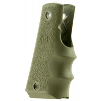 Hogue Grip w/ Finger Grooves for 1911 Government Pistol, Olive Drab Green - 45001