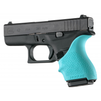 Hogue HandAll Beavertail Grip Sleeve for Glock 42/43, Sar Arms Sar B6P Pistols, Aqua - 18204