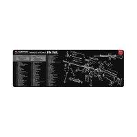 TekMat FN FAL Rubber Cleaning Mat 12" x 0.13" - Black/White - TEKR36FNFAL