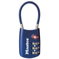 Master Lock Flexible Shackle Lock, Blue - 4688DBLU