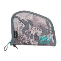 Girls with Guns In The Shade Handgun Case - 8" Gray/Teal/Shade Camo, Fashionable Protection - 918