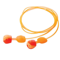 Howard Leight Trustfit 27 dB Corded Ear Plug, Orange/Yellow, 3 Pair/pack - R02237