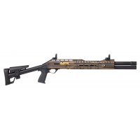 Panzer EG-240 12 Gauge 18.5" 5rd Tactical Shotgun, Black and Bronze US Flag - PAEG240TSBBUSFC