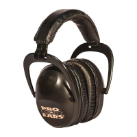 Pro Ears Ultra Sleek 26 dB Over the Head Passive Earmuff, Black - PEUSB