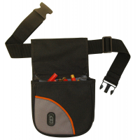 Boyt Club Divided Shell Pouch w/ Belt, 2-Compartment, Black - BA430