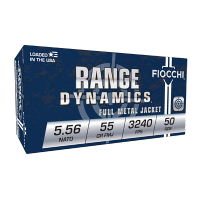 Fiocchi Shooting Dynamics 5.56x45 55 gr FMJBT 50 Rounds Ammunition - 556M193L