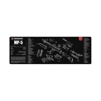 TekMat Heckler & Koch MP5 Rubber Cleaning Mat 12" x 0.13" - Black/White - TEKR36HKMP5