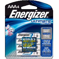 Energizer AAA Ultimate 1.5V Lithium, 4 Pack - L92SBP-4