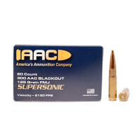 AAC 300 Blackout Ammo 125 Grain FMJ 20rd Box