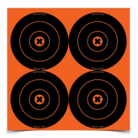 Birchwood Casey Big Burst 6" Self-Adhesive Revealing Bullseye Target, Orange/Black, 3/pack - 36612