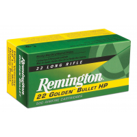 Remington 22 Golden Bullet 36 gr Plated Hollow Point .22lr Ammo, 50/box - 1622