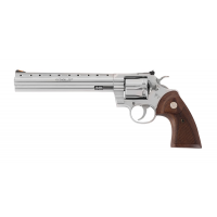 Colt Python .357 Magnum 8" 6rd Revolver, SS / Wood Grips -  PYTHON-SP8WTS