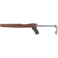 Samson Manufacturing Corp. B-TM, Folding Walnut Stock, fits Ruger 10/22, Stainless Steel Buttstock