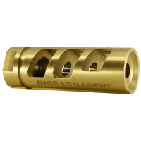 Rise Armament Compensator, 223 Remington, 556NATO, Gold, 1/2X28