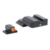 AmeriGlo I-Dot Front/Single Dot Rear Night Sight Set for M&P Shield Pistols, Green with Orange Outline Front, Green Rear - SW245