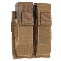 TAC SHIELD 1000D Nylon Double Universal Pistol Magazine Pouch, Coyote - T3602CY